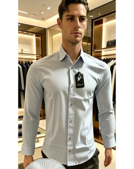 Camisa Social Masculina Tradicional Lisa