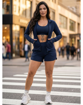 Conjunto Fitness Estiloso com Jaqueta