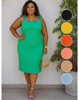 Vestido Midi de Alcinha Plus Size