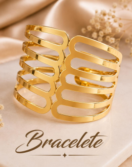 Bracelete Feminino Dourado Estiloso