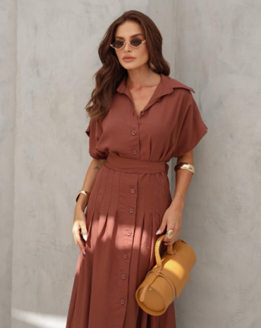 vestido-chemise-midi-marrom-de-manguinha-atacado-rua-44-goiania 