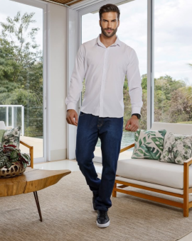 Camisa Social Branca Masculina Tradicional