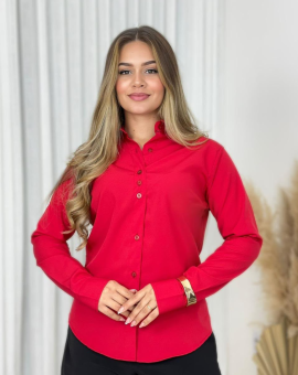 Camisa Social Feminina Manga Longa