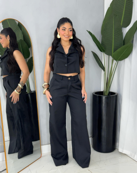 Conjunto Feminino de Alfaiataria Preto