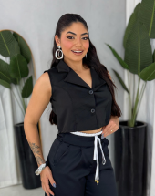 Conjunto Feminino Estiloso Calça Pantalona Atacado 44 Goiânia